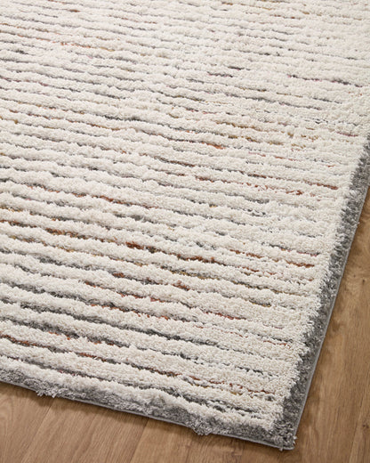 The Rug Corner Loloi Levitt Shag Ivory / Multi