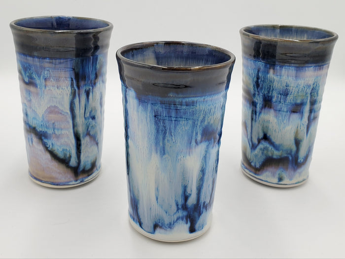 Liscom Hill Pottery - Black and Blue Tumbler