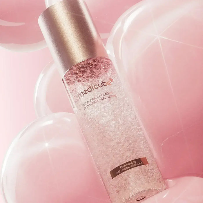 MEDICUBE PDRN Pink Collagen Glow Jelly Mist Serum - veido dulksna su kolagenu