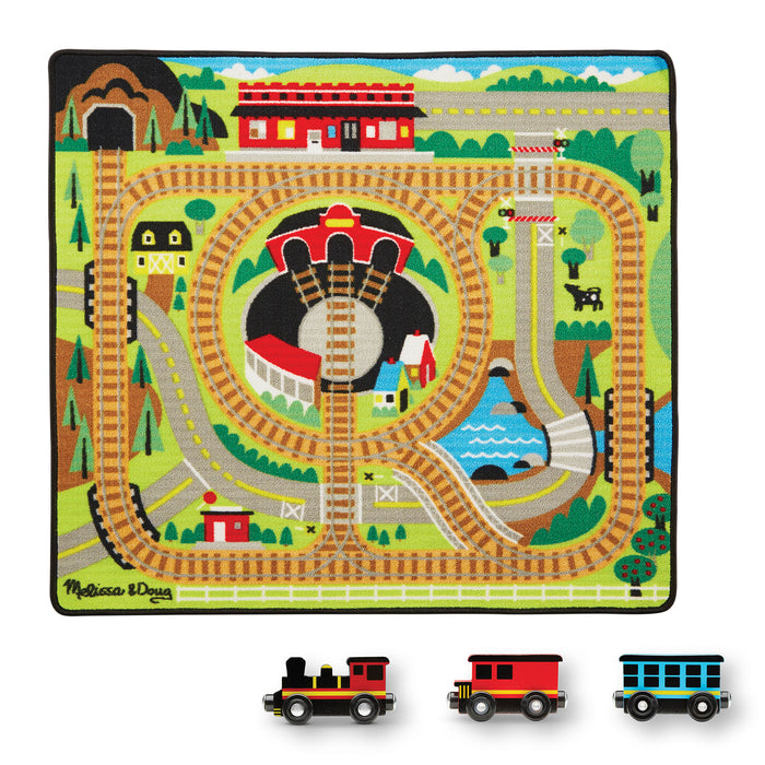 Melissa & Doug Round the Rails Train Rug - 9554