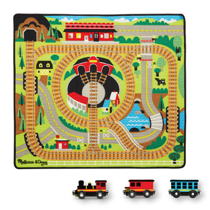 Melissa & Doug Round the Rails Train Rug - 9554