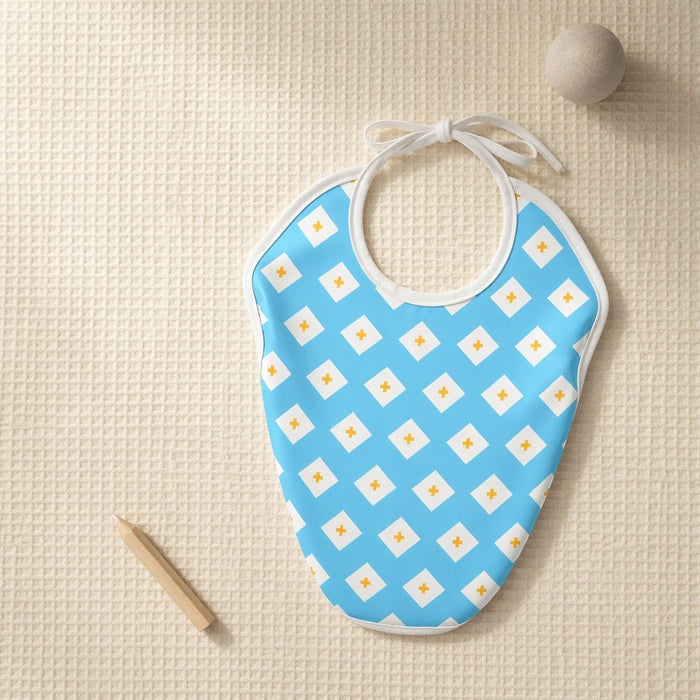 Mimi Baby Bib | Argyle | Geo Play | Bamboo-Cotton, Waterproof, Tagless | 0-4Y
