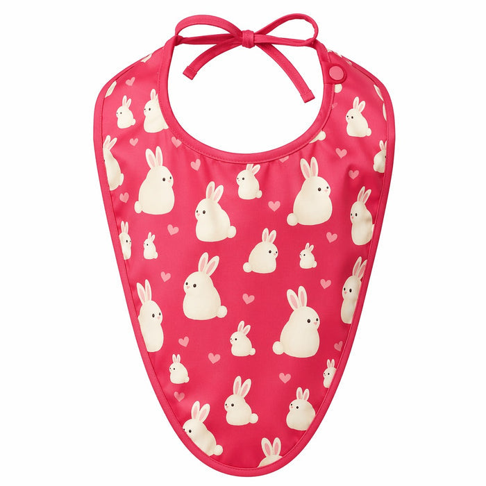 Mimi Baby Bib | Bunny Hop | Blossom | Bamboo-Cotton, Waterproof, Tagless | 0-4Y