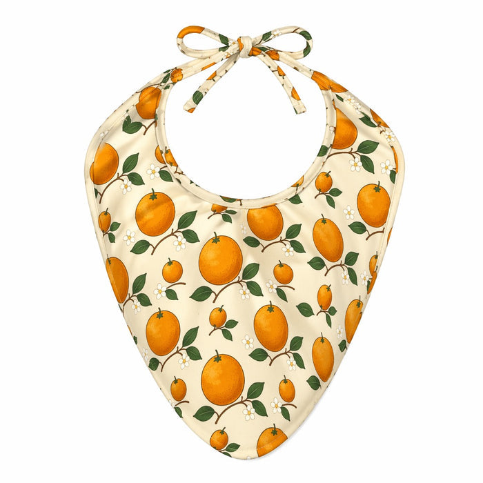 Mimi Baby Bib | Citrus Grove | Orchard | Bamboo-Cotton, Waterproof, Tagless | 0-4Y