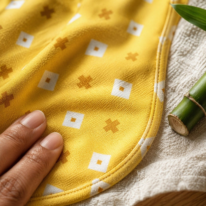 Mimi Baby Bib | Cross & Diamond | Geo Play | Bamboo-Cotton, Waterproof, Tagless | 0-4Y