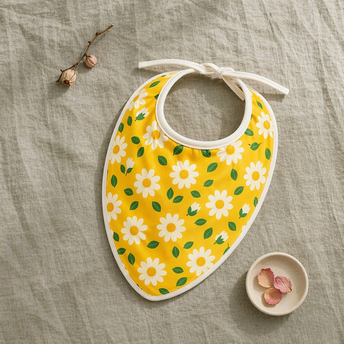 Mimi Baby Bib | Daisy Chain | Blossom | Bamboo-Cotton, Waterproof, Tagless | 0-4Y