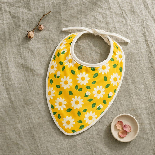 Mimi Baby Bib | Daisy Chain | Blossom | Bamboo-Cotton, Waterproof, Tagless | 0-4Y