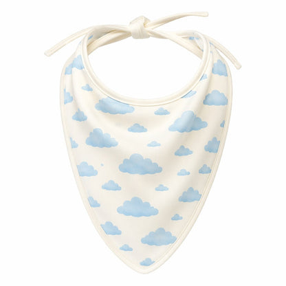 Mimi Baby Bib | Drifting Clouds | Monsoon Magic | Bamboo-Cotton, Waterproof, Tagless | 0-4Y