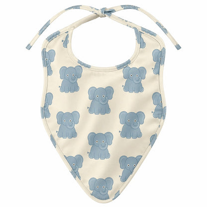 Mimi Baby Bib | Elephant Parade | Safari Tales | Bamboo-Cotton, Waterproof, Tagless | 0-4Y