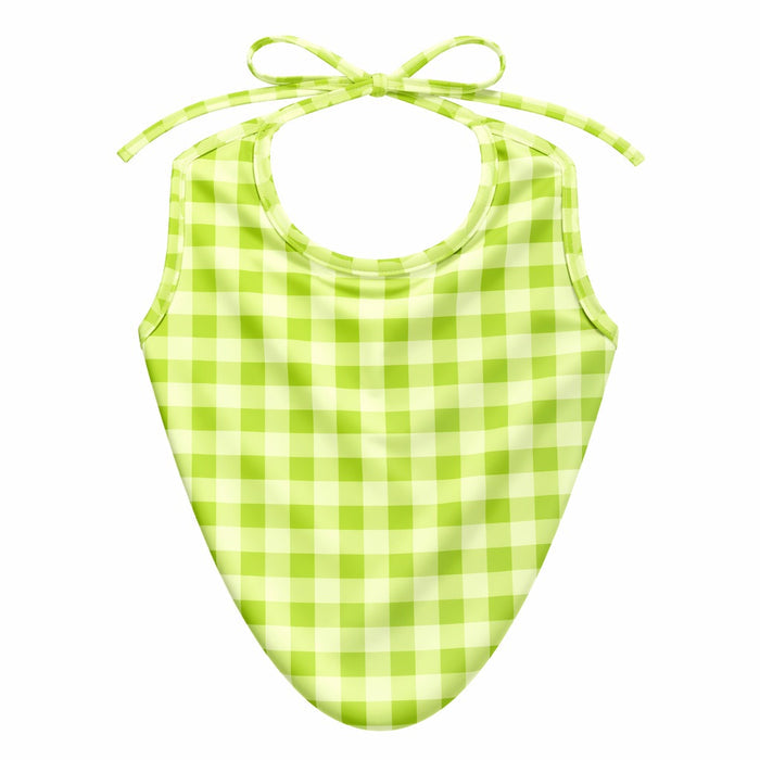 Mimi Baby Bib | Gingham | Geo Play | Bamboo-Cotton, Waterproof, Tagless | 0-4Y