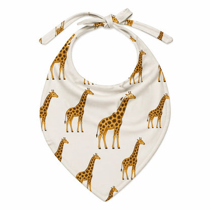 Mimi Baby Bib | Giraffe Royale | Safari Tales | Bamboo-Cotton, Waterproof, Tagless | 0-4Y