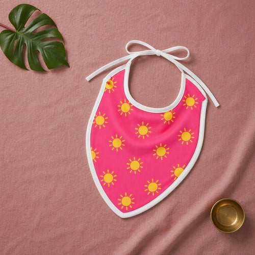 Mimi Baby Bib | Golden Sun | Monsoon Magic | Bamboo-Cotton, Waterproof, Tagless | 0-4Y