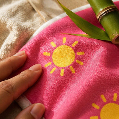 Mimi Baby Bib | Golden Sun | Monsoon Magic | Bamboo-Cotton, Waterproof, Tagless | 0-4Y