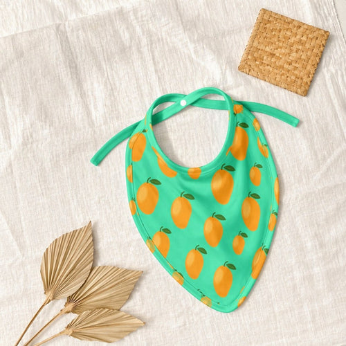 Mimi Baby Bib | Mango Grove | Tropicale | Bamboo-Cotton, Waterproof, Tagless | 0-4Y