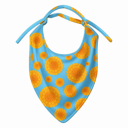 Mimi Baby Bib | Marigold Burst | Tropicale | Bamboo-Cotton, Waterproof, Tagless | 0-4Y