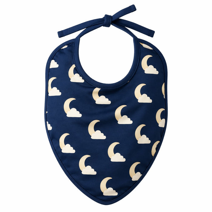Mimi Baby Bib | Moon + Cloud | Stardust | Bamboo-Cotton, Waterproof, Tagless | 0-4Y