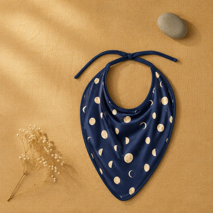Mimi Baby Bib | Moon Phases | Stardust | Bamboo-Cotton, Waterproof, Tagless | 0-4Y