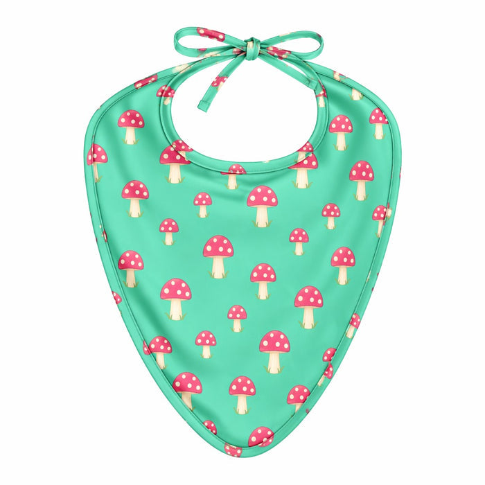 Mimi Baby Bib | Mushroom Magic | Blossom | Bamboo-Cotton, Waterproof, Tagless | 0-4Y