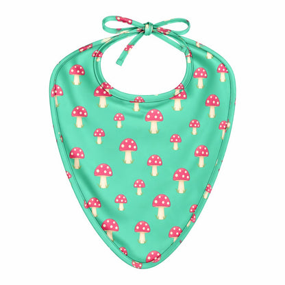 Mimi Baby Bib | Mushroom Magic | Blossom | Bamboo-Cotton, Waterproof, Tagless | 0-4Y