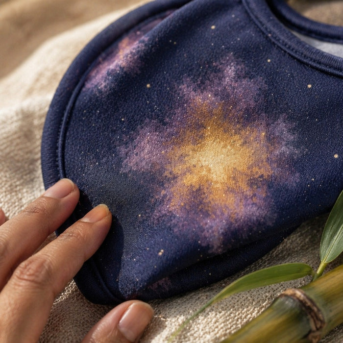 Mimi Baby Bib | Nebula | Stardust | Bamboo-Cotton, Waterproof, Tagless | 0-4Y