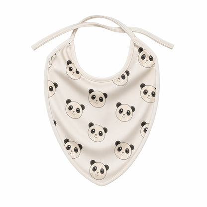 Mimi Baby Bib | Panda Face | Safari Tales | Bamboo-Cotton, Waterproof, Tagless | 0-4Y