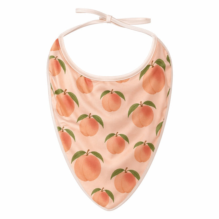Mimi Baby Bib | Peach Garden | Orchard | Bamboo-Cotton, Waterproof, Tagless | 0-4Y