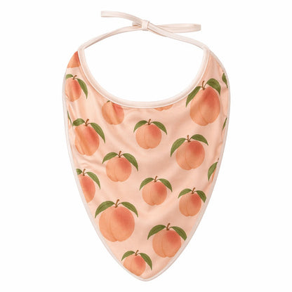 Mimi Baby Bib | Peach Garden | Orchard | Bamboo-Cotton, Waterproof, Tagless | 0-4Y