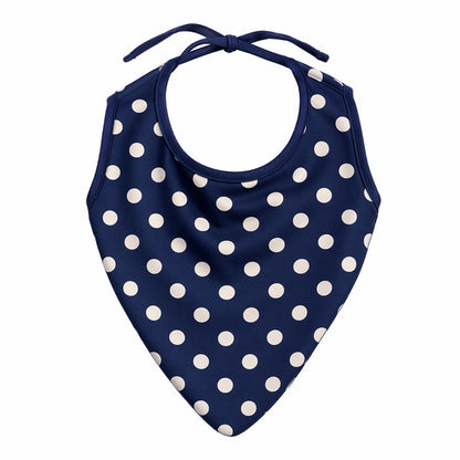 Mimi Baby Bib | Polka Dots | Geo Play | Bamboo-Cotton, Waterproof, Tagless | 0-4Y