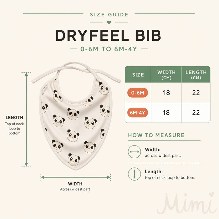 Mimi Baby Bib | Raindrop Scatter | Monsoon Magic | Bamboo-Cotton, Waterproof, Tagless | 0-4Y