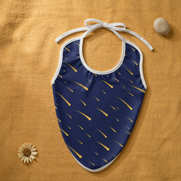 Mimi Baby Bib | Shooting Stars | Stardust | Bamboo-Cotton, Waterproof, Tagless | 0-4Y