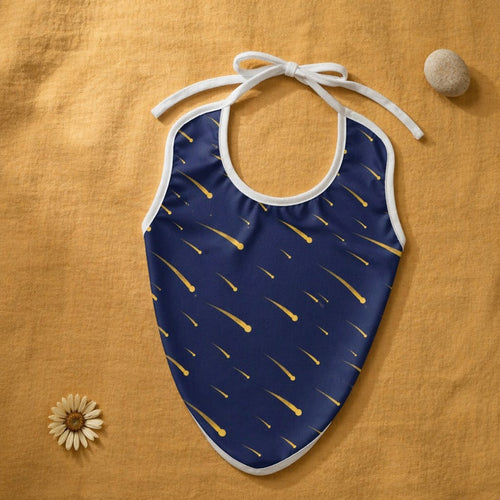 Mimi Baby Bib | Shooting Stars | Stardust | Bamboo-Cotton, Waterproof, Tagless | 0-4Y
