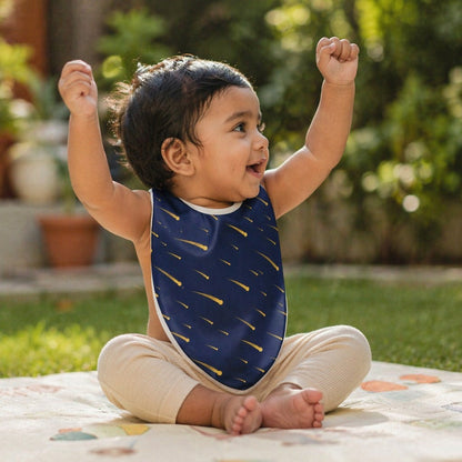 Mimi Baby Bib | Shooting Stars | Stardust | Bamboo-Cotton, Waterproof, Tagless | 0-4Y