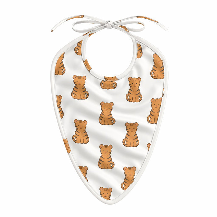 Mimi Baby Bib | Tiger Cub | Safari Tales | Bamboo-Cotton, Waterproof, Tagless | 0-4Y