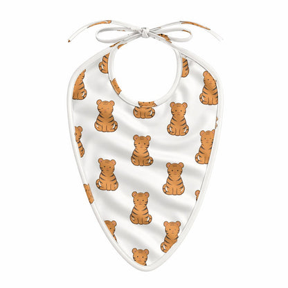 Mimi Baby Bib | Tiger Cub | Safari Tales | Bamboo-Cotton, Waterproof, Tagless | 0-4Y
