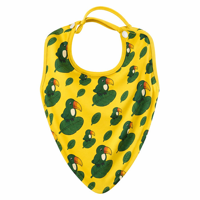 Mimi Baby Bib | Toucan & Leaf | Tropicale | Bamboo-Cotton, Waterproof, Tagless | 0-4Y