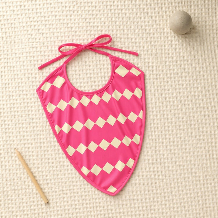 Mimi Baby Bib | Zigzag | Geo Play | Bamboo-Cotton, Waterproof, Tagless | 0-4Y