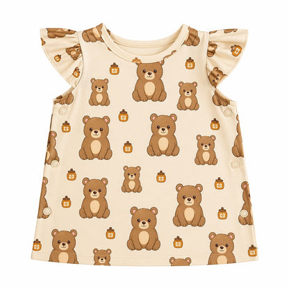 Mimi Baby Jhabla | Bear Cub | Safari Tales | Bamboo-Cotton, Tagless, 3× Softer | 0-9M
