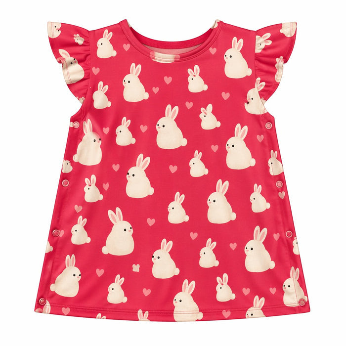Mimi Baby Jhabla | Bunny Hop | Blossom | Bamboo-Cotton, Tagless, 3× Softer | 0-9M