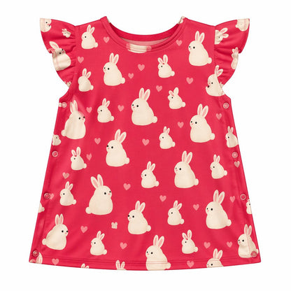 Mimi Baby Jhabla | Bunny Hop | Blossom | Bamboo-Cotton, Tagless, 3× Softer | 0-9M