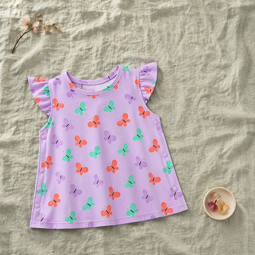 Mimi Baby Jhabla | Butterfly Garden | Blossom | Bamboo-Cotton, Tagless, 3× Softer | 0-9M