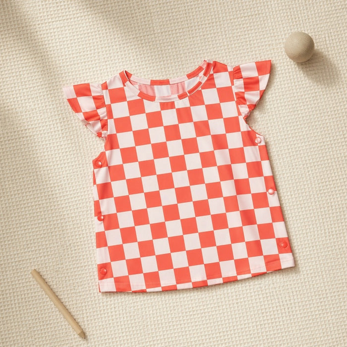 Mimi Baby Jhabla | Checkerboard | Geo Play | Bamboo-Cotton, Tagless, 3× Softer | 0-9M