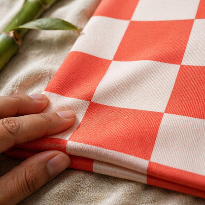 Mimi Baby Jhabla | Checkerboard | Geo Play | Bamboo-Cotton, Tagless, 3× Softer | 0-9M