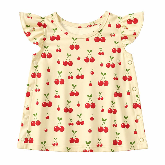 Mimi Baby Jhabla | Cherry Pair | Orchard | Bamboo-Cotton, Tagless, 3× Softer | 0-9M