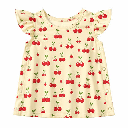 Mimi Baby Jhabla | Cherry Pair | Orchard | Bamboo-Cotton, Tagless, 3× Softer | 0-9M