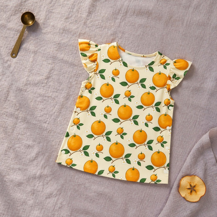 Mimi Baby Jhabla | Citrus Grove | Orchard | Bamboo-Cotton, Tagless, 3× Softer | 0-9M