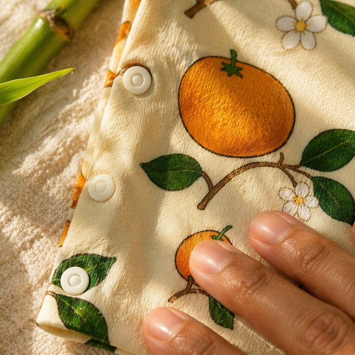 Mimi Baby Jhabla | Citrus Grove | Orchard | Bamboo-Cotton, Tagless, 3× Softer | 0-9M