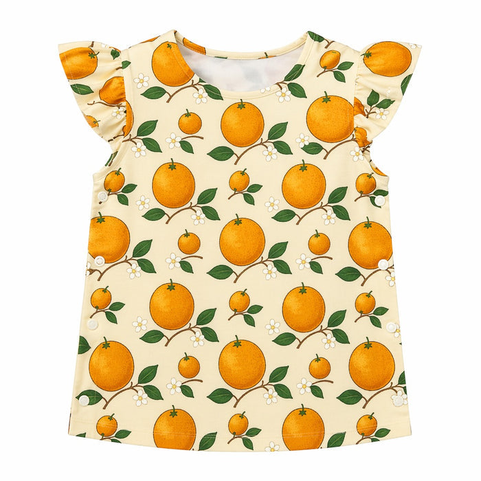 Mimi Baby Jhabla | Citrus Grove | Orchard | Bamboo-Cotton, Tagless, 3× Softer | 0-9M