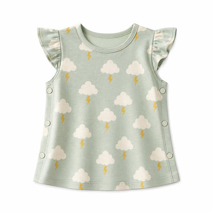 Mimi Baby Jhabla | Cloud + Lightning | Monsoon Magic | Bamboo-Cotton, Tagless, 3× Softer | 0-9M