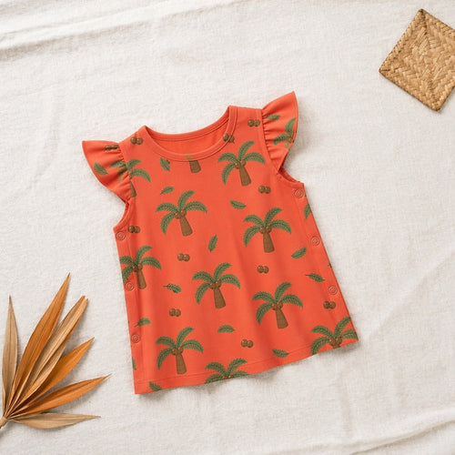 Mimi Baby Jhabla | Coconut Palm | Tropicale | Bamboo-Cotton, Tagless, 3× Softer | 0-9M
