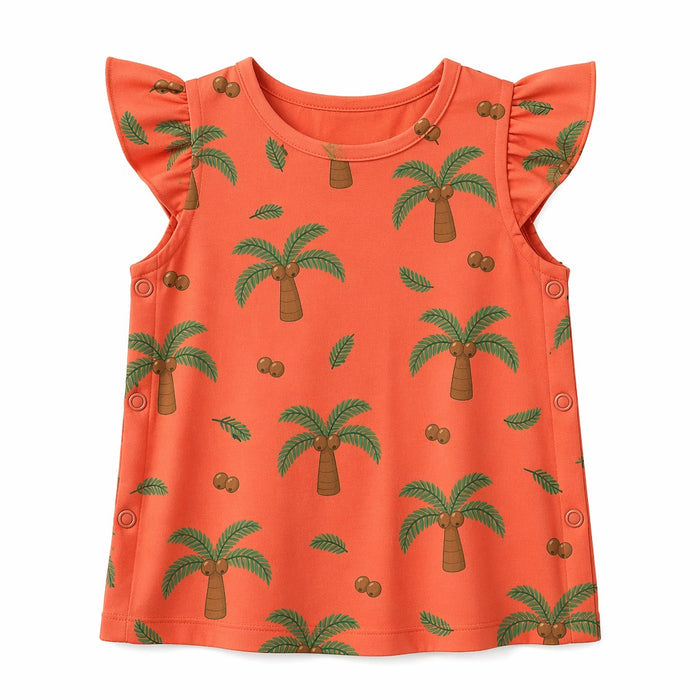 Mimi Baby Jhabla | Coconut Palm | Tropicale | Bamboo-Cotton, Tagless, 3× Softer | 0-9M